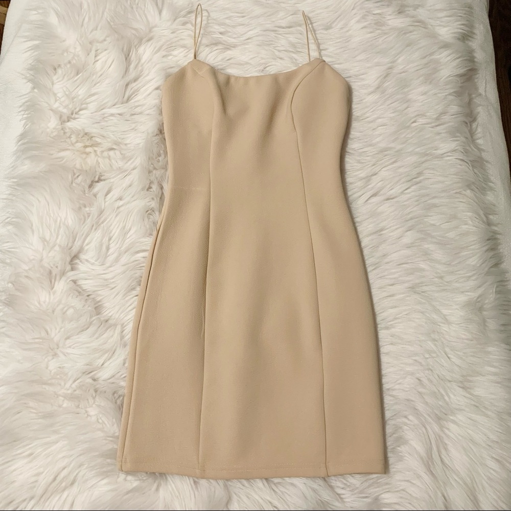 nude bodycon dress